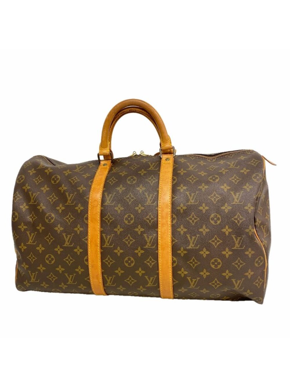 Louis Vuitton Boston Bag Monogram Keepall 50 Brown